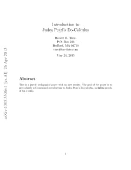 Introduction to Judea Pearl's Do-Calculus