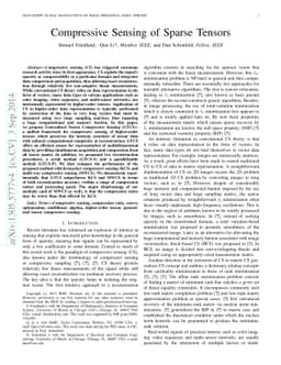 Compressive Sensing of Sparse Tensors