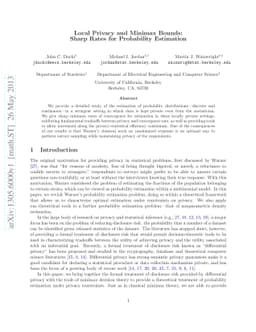 Local Privacy and Minimax Bounds: Sharp Rates for Probability Estimation