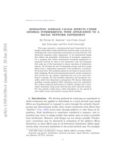 Estimating Average Causal Effects Under General Interference, with
  Application to a Social Network Experiment