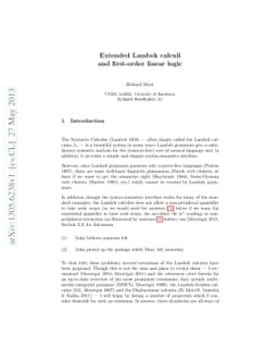 Extended Lambek calculi and first-order linear logic