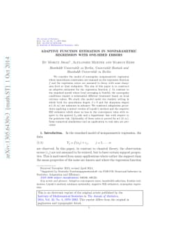 Adaptive function estimation in nonparametric regression with one-sided
  errors