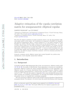 Adaptive estimation of the copula correlation matrix for semiparametric
  elliptical copulas