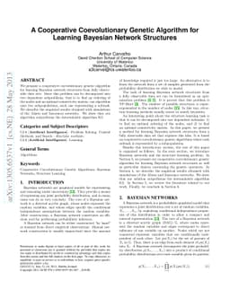 A Cooperative Coevolutionary Genetic Algorithm for Learning Bayesian
  Network Structures