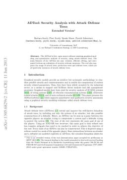 ADTool: Security Analysis with Attack-Defense Trees (Extended Version)