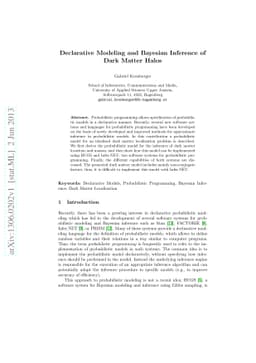 Declarative Modeling and Bayesian Inference of Dark Matter Halos