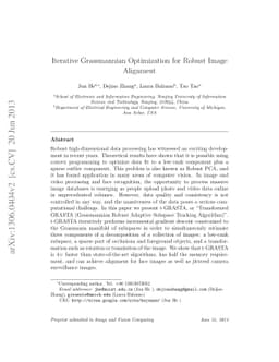 Iterative Grassmannian Optimization for Robust Image Alignment