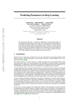 Predicting Parameters in Deep Learning