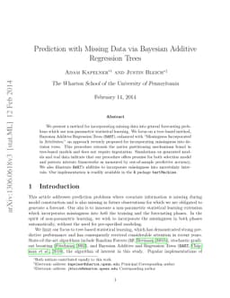 Prediction with Missing Data via Bayesian Additive Regression Trees