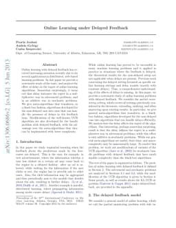 Online Learning under Delayed Feedback