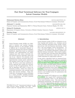 Fast Dual Variational Inference for Non-Conjugate LGMs
