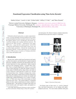 Emotional Expression Classification using Time-Series Kernels