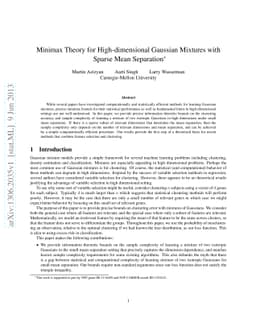 Minimax Theory for High-dimensional Gaussian Mixtures with Sparse Mean
  Separation