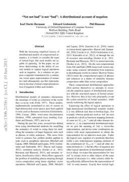"Not not bad" is not "bad": A distributional account of negation