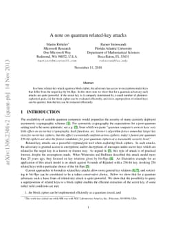 A note on quantum related-key attacks