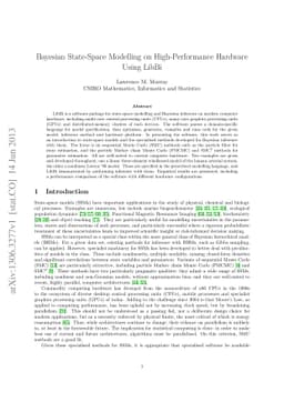 Bayesian State-Space Modelling on High-Performance Hardware Using LibBi