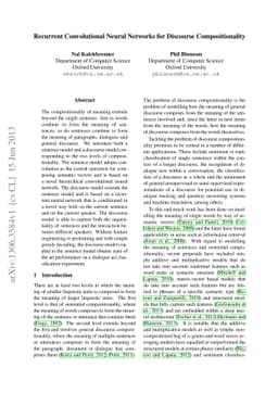 Recurrent Convolutional Neural Networks for Discourse Compositionality