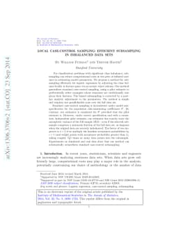 Local case-control sampling: Efficient subsampling in imbalanced data
  sets