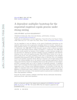 A dependent multiplier bootstrap for the sequential empirical copula
  process under strong mixing