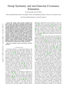 Group Symmetry and non-Gaussian Covariance Estimation