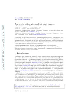 Approximating dependent rare events