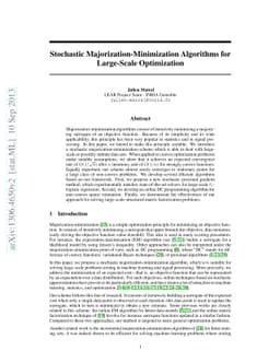 Stochastic Majorization-Minimization Algorithms for Large-Scale
  Optimization