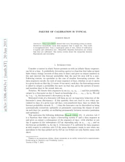 Failure of Calibration is Typical