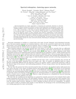 Spectral redemption: clustering sparse networks