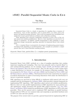 vSMC: Parallel Sequential Monte Carlo in C++