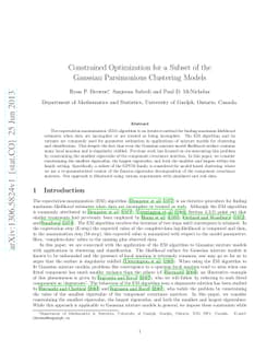 Constrained Optimization for a Subset of the Gaussian Parsimonious
  Clustering Models