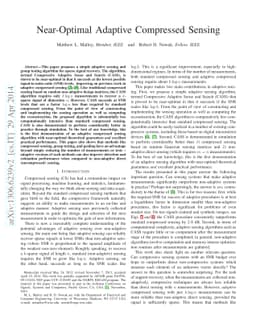 Near-Optimal Adaptive Compressed Sensing