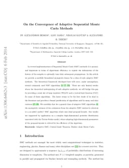 On the Convergence of Adaptive Sequential Monte Carlo Methods