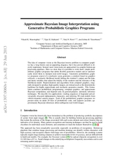 Approximate Bayesian Image Interpretation using Generative Probabilistic
  Graphics Programs