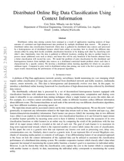 Distributed Online Big Data Classification Using Context Information