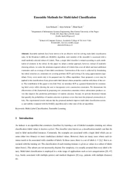 Ensemble Methods for Multi-label Classification
