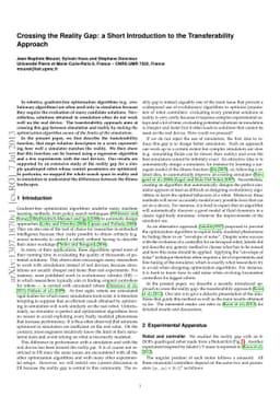 Crossing the Reality Gap: a Short Introduction to the Transferability
  Approach