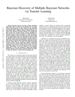 Bayesian Discovery of Multiple Bayesian Networks via Transfer Learning
