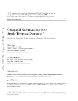 Geospatial Narratives and their Spatio-Temporal Dynamics: Commonsense
  Reasoning for High-level Analyses in Geographic Information Systems