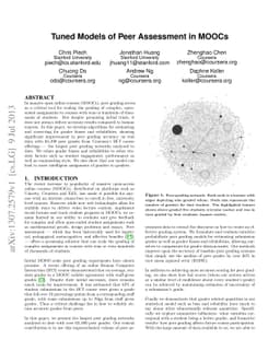 Tuned Models of Peer Assessment in MOOCs