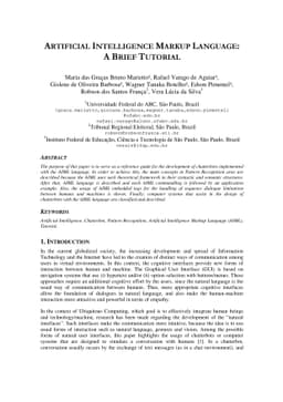 Artificial Intelligence MArkup Language: A Brief Tutorial