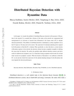 Distributed Bayesian Detection with Byzantine Data