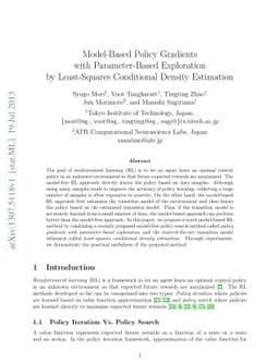 Model-Based Policy Gradients with Parameter-Based Exploration by
  Least-Squares Conditional Density Estimation