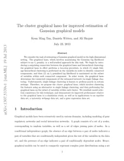 The Cluster Graphical Lasso for improved estimation of Gaussian
  graphical models