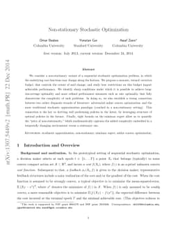 Non-stationary Stochastic Optimization