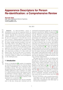 Appearance Descriptors for Person Re-identification: a Comprehensive
  Review