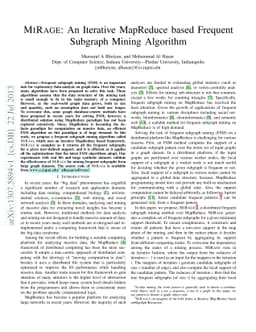 MIRAGE: An Iterative MapReduce based FrequentSubgraph Mining Algorithm