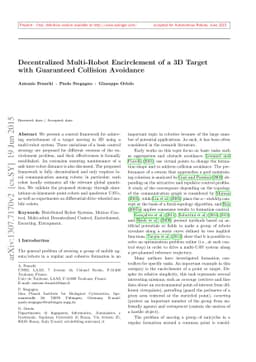 Decentralized Multi-Robot Encirclement of a 3D Target with Guaranteed
  Collision Avoidance