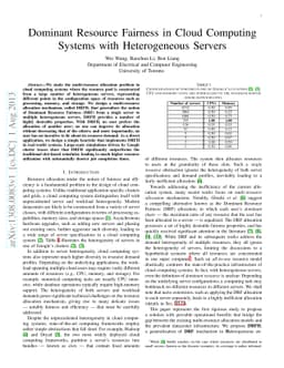 Dominant Resource Fairness in Cloud Computing Systems with Heterogeneous
  Servers
