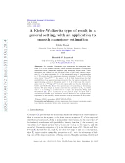 A Kiefer-Wolfowitz type of result in a general setting, with an
  application to smooth monotone estimation