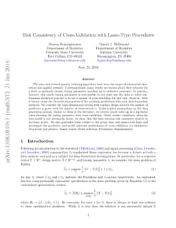 Risk-consistency of cross-validation with lasso-type procedures